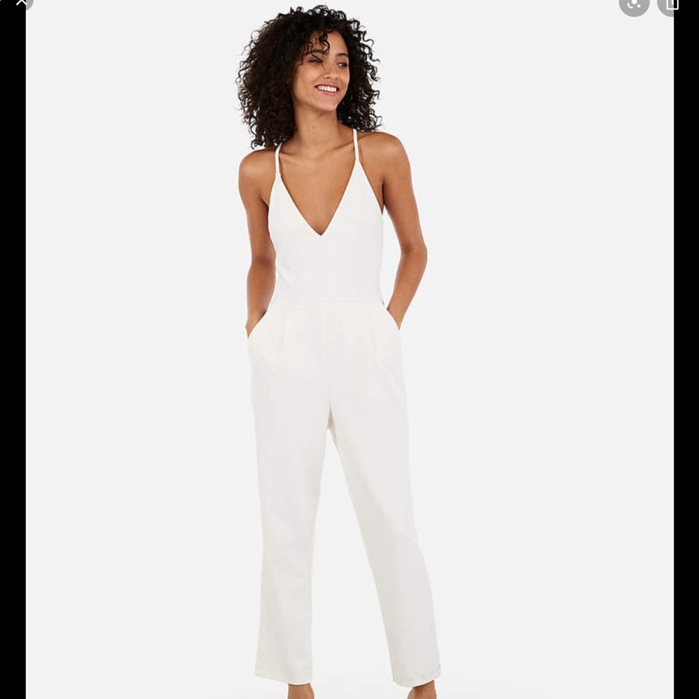 Express white jumpsuit